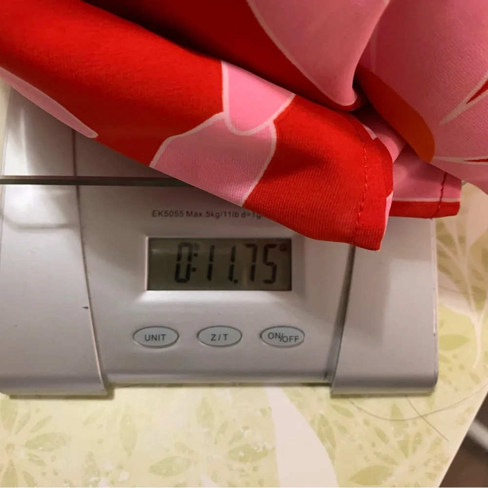 BTFBM Women's XL Summer Boho Dress Tie Front Deep V Neck Cutout Floral Pink Red - Picture 9 of 9